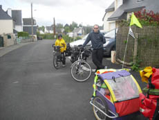 poussins à vélo